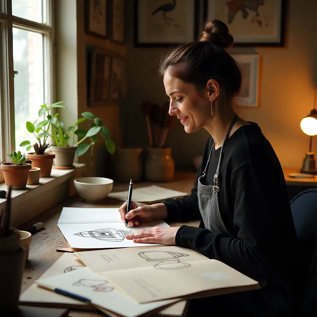 Abstract painter discussing creative process