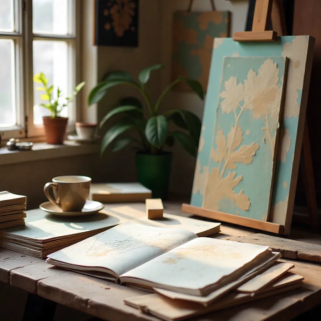 Artist conversation in natural studio setting